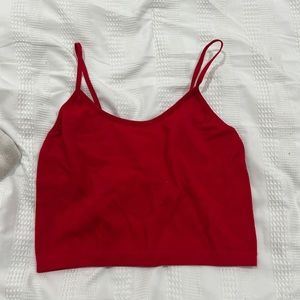 Red tank top side M/L